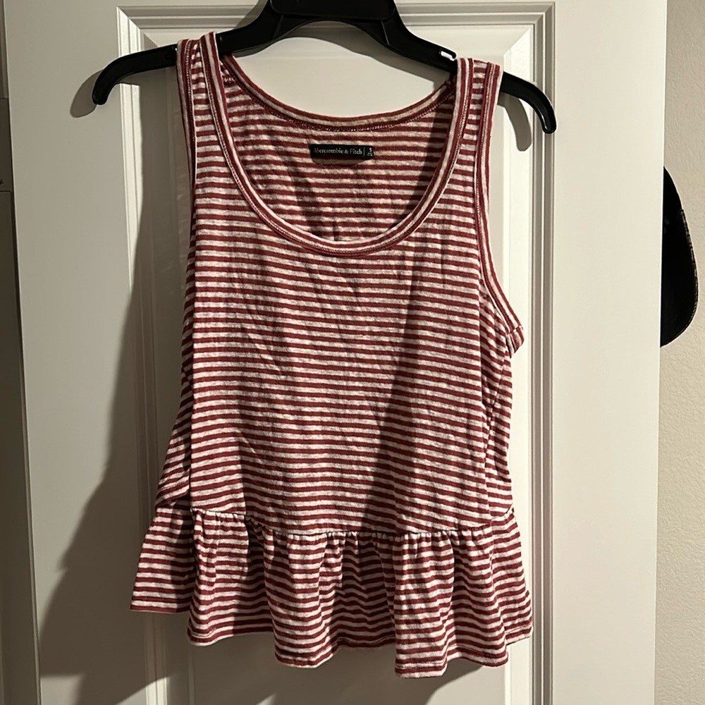 A&F sleeveless peplum top